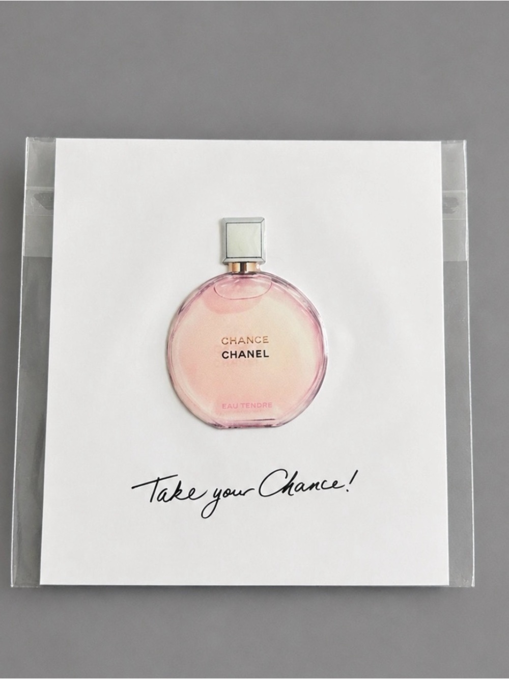CHANEL Chance Eau Tendre Perfume Promotional Sticker Card Sealed Rare